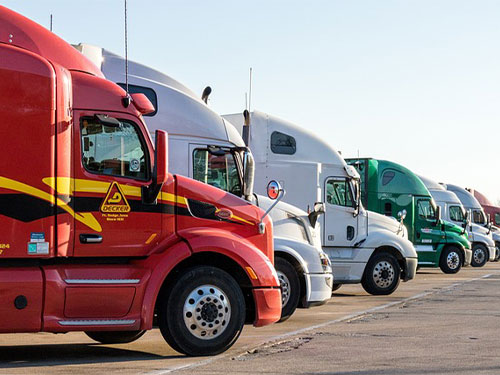 transfer trucks used in distribution